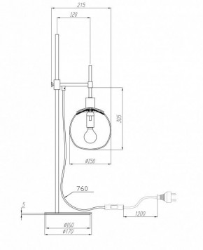 Настольная лампа декоративная Maytoni Erich MOD221-TL-01-G в Шадринске - shadrinsk.mebel24.online | фото 3