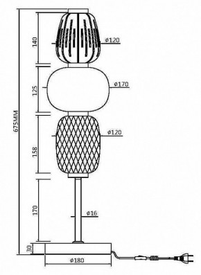 Настольная лампа декоративная Maytoni Pattern MOD267TL-L28CH3K в Шадринске - shadrinsk.mebel24.online | фото 4