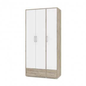 ОЛИВИЯ О32 Шкаф 3-х дверный (дуб серый/белый) в Шадринске - shadrinsk.mebel24.online | фото