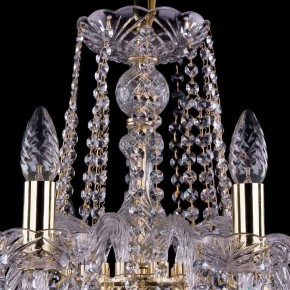Подвесная люстра Bohemia Ivele Crystal 1402 1402/10/240/G/Leafs в Шадринске - shadrinsk.mebel24.online | фото 4