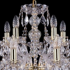 Подвесная люстра Bohemia Ivele Crystal 1411 1411/10+5/240/G/Leafs в Шадринске - shadrinsk.mebel24.online | фото 4