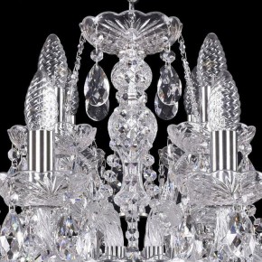 Подвесная люстра Bohemia Ivele Crystal 1411 1411/8+4/195/Ni в Шадринске - shadrinsk.mebel24.online | фото 4