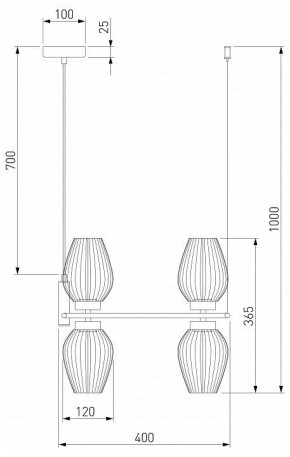 Подвесная люстра Eurosvet Alva 30183/4 латунь в Шадринске - shadrinsk.mebel24.online | фото 4