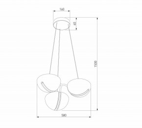 Подвесная люстра Eurosvet Emisfero 50083/3 LED золото в Шадринске - shadrinsk.mebel24.online | фото 6