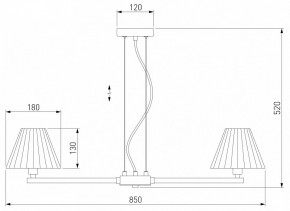 Подвесная люстра Eurosvet Peony 60136/8 хром/серый в Шадринске - shadrinsk.mebel24.online | фото 3