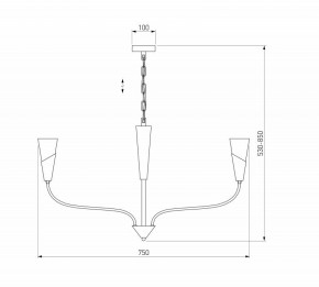 Подвесная люстра Eurosvet Rhyton 60167/6 латунь в Шадринске - shadrinsk.mebel24.online | фото 5