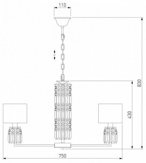 Подвесная люстра Eurosvet Zaffiro 10099/8 хром/прозрачный хрусталь Strotskis (новый абажур) в Шадринске - shadrinsk.mebel24.online | фото 5