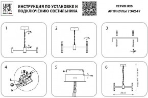 Подвесная люстра Lightstar Iris 734247 в Шадринске - shadrinsk.mebel24.online | фото 4