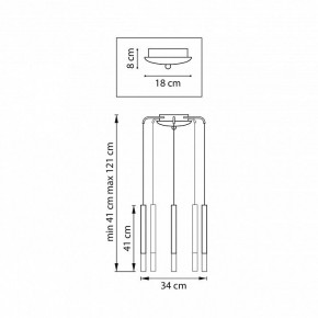 Подвесная люстра Lightstar Tubo L5T747137 в Шадринске - shadrinsk.mebel24.online | фото 3