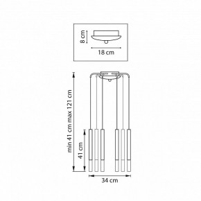 Подвесная люстра Lightstar Tubo L8T747143 в Шадринске - shadrinsk.mebel24.online | фото 3