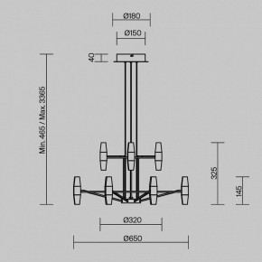 Подвесная люстра Maytoni Arana MOD401PL-L72BS3K в Шадринске - shadrinsk.mebel24.online | фото 5