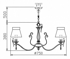 Подвесная люстра Maytoni Bird ARM013-08-W в Шадринске - shadrinsk.mebel24.online | фото 5