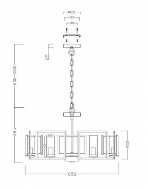 Подвесная люстра Maytoni Bowi H009PL-06G в Шадринске - shadrinsk.mebel24.online | фото 4