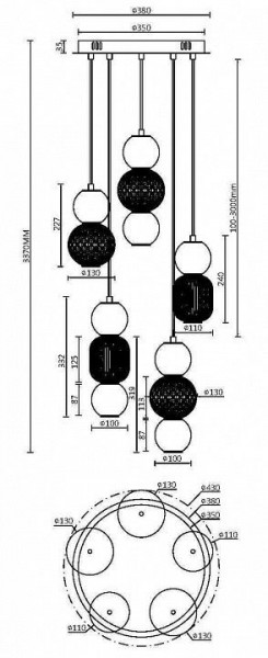 Подвесная люстра Maytoni Drop MOD273PL-L80G3K в Шадринске - shadrinsk.mebel24.online | фото 2