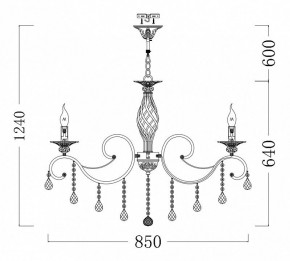 Подвесная люстра Maytoni Grace ARM247-10-G в Шадринске - shadrinsk.mebel24.online | фото 7