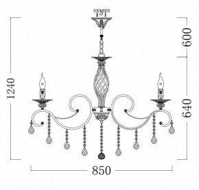 Подвесная люстра Maytoni Grace RC247-PL-10-R в Шадринске - shadrinsk.mebel24.online | фото 6