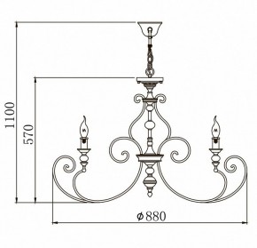 Подвесная люстра Maytoni Karina H631-PL-08-B в Шадринске - shadrinsk.mebel24.online | фото 3