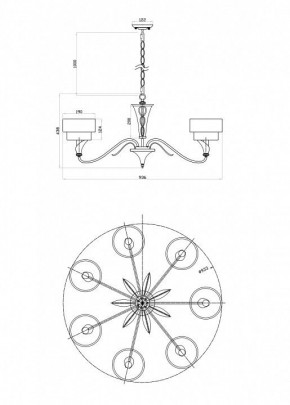 Подвесная люстра Maytoni Lillian H311-07-G в Шадринске - shadrinsk.mebel24.online | фото 6