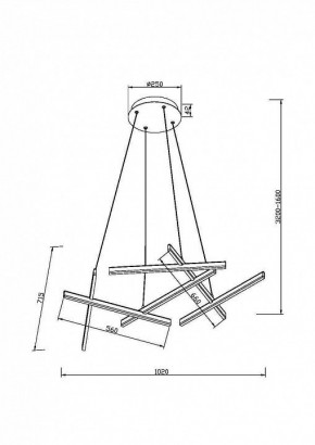 Подвесная люстра Maytoni Line MOD016PL-L80WK в Шадринске - shadrinsk.mebel24.online | фото 4