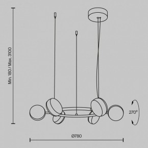Подвесная люстра Maytoni Mind MOD299PL-L60BC3K в Шадринске - shadrinsk.mebel24.online | фото 4