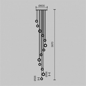 Подвесная люстра Maytoni Pharao MOD361PL-L58BS3K в Шадринске - shadrinsk.mebel24.online | фото 4
