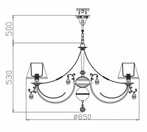 Подвесная люстра Maytoni Soffia RC093-PL-08-R в Шадринске - shadrinsk.mebel24.online | фото 5