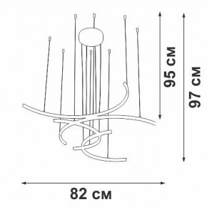 Подвесная люстра Vitaluce V3777 V3777-0/4S в Шадринске - shadrinsk.mebel24.online | фото 5