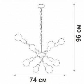 Подвесная люстра Vitaluce V4750 V4750-0/8 в Шадринске - shadrinsk.mebel24.online | фото 5