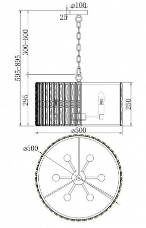 Подвесной светильник Maytoni Facet MOD094PL-06G в Шадринске - shadrinsk.mebel24.online | фото 4