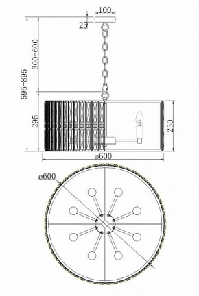 Подвесной светильник Maytoni Facet MOD094PL-08G в Шадринске - shadrinsk.mebel24.online | фото 3