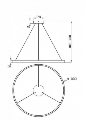 Подвесной светильник Maytoni Rim MOD058PL-L54BK в Шадринске - shadrinsk.mebel24.online | фото 4