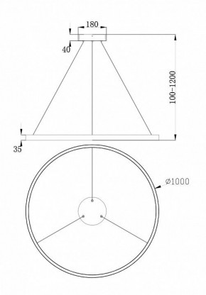 Подвесной светильник Maytoni Rim MOD058PL-L54W4K в Шадринске - shadrinsk.mebel24.online | фото 4