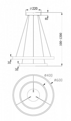 Подвесной светильник Maytoni Rim MOD058PL-L55BS4K в Шадринске - shadrinsk.mebel24.online | фото 7