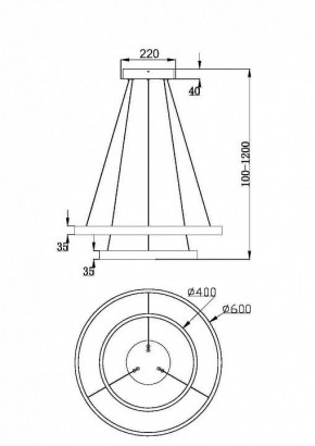 Подвесной светильник Maytoni Rim MOD058PL-L55BSK в Шадринске - shadrinsk.mebel24.online | фото 4