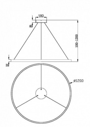 Подвесной светильник Maytoni Rim MOD058PL-L65W3K в Шадринске - shadrinsk.mebel24.online | фото 2