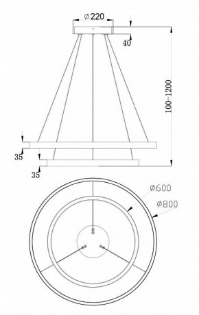 Подвесной светильник Maytoni Rim MOD058PL-L74BS4K в Шадринске - shadrinsk.mebel24.online | фото 7