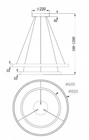 Подвесной светильник Maytoni Rim MOD058PL-L74W4K в Шадринске - shadrinsk.mebel24.online | фото 6