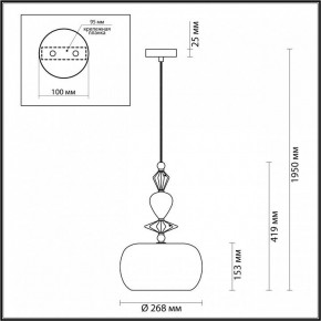 Подвесной светильник Odeon Light Bizet 4893/1A в Шадринске - shadrinsk.mebel24.online | фото 3