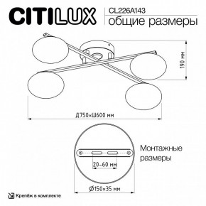 Потолочная люстра Citilux Atman Smart CL226A143 в Шадринске - shadrinsk.mebel24.online | фото 10