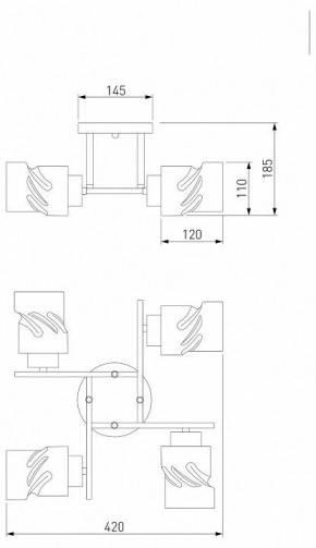 Потолочная люстра Eurosvet Hilari 30165/4 черный жемчуг в Шадринске - shadrinsk.mebel24.online | фото 4