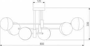 Потолочная люстра Eurosvet Nuvola 70129/6 хром в Шадринске - shadrinsk.mebel24.online | фото 3
