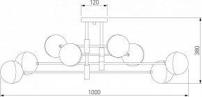 Потолочная люстра Eurosvet Nuvola 70129/8 латунь в Шадринске - shadrinsk.mebel24.online | фото 3