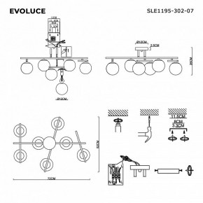 Потолочная люстра EVOLUCE SIERRA SLE1195-302-07 в Шадринске - shadrinsk.mebel24.online | фото 7