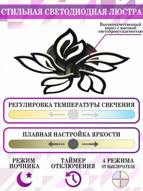 Потолочная люстра Natali Kovaltseva High-Tech Led Lamps HIGH-TECH LED LAMPS 82006 BLACK в Шадринске - shadrinsk.mebel24.online | фото 5