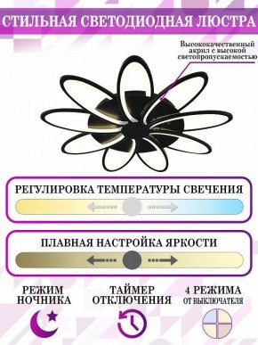 Потолочная люстра Natali Kovaltseva High-Tech Led Lamps HIGH-TECH LED LAMPS 82009 BLACK в Шадринске - shadrinsk.mebel24.online | фото 5