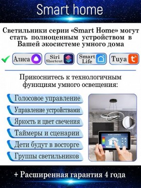 Потолочная люстра Natali Kovaltseva Smart home LED LAMPS 81216 в Шадринске - shadrinsk.mebel24.online | фото 6