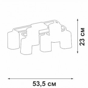 Потолочная люстра Vitaluce V3092 V3092-1/6PL в Шадринске - shadrinsk.mebel24.online | фото 4