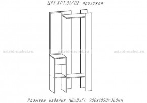 КРИТ-1 Прихожая (Делано светлый) в Шадринске - shadrinsk.mebel24.online | фото 2