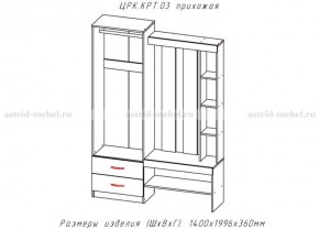 КРИТ-3 Прихожая (Анкор темный/Анкор белый) в Шадринске - shadrinsk.mebel24.online | фото 2