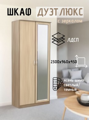 Шкаф 2-х створчатый Дуэт Люкс с зеркалом в Шадринске - shadrinsk.mebel24.online | фото 4